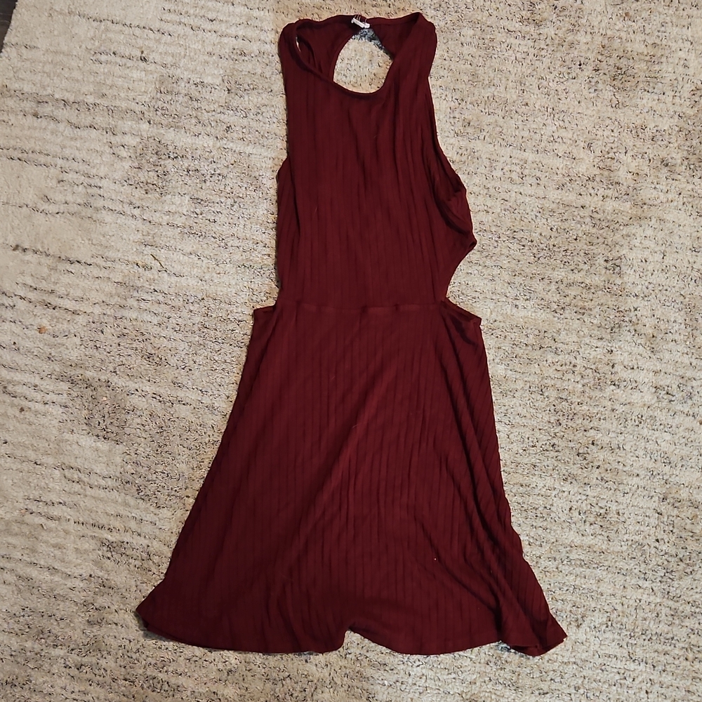 Garage Burgundy Backless Dress